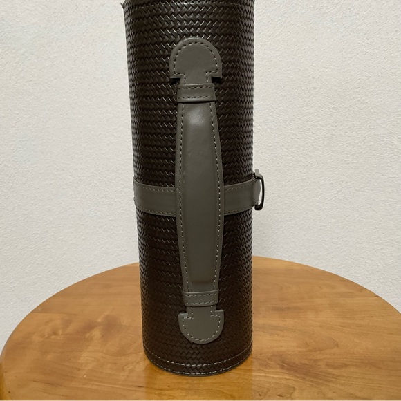 Tuscan Designs Dark Brown Wicker Jewelry Box Cylinder Rings Necklaces Bracelets - Picture 2 of 4